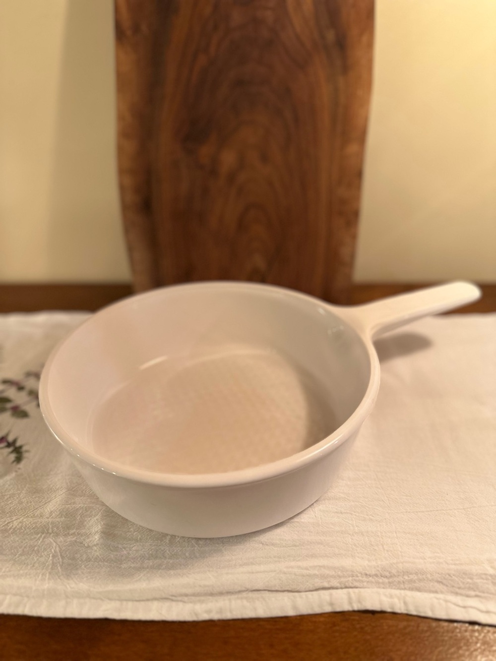 Vision White Corning Ware Vision Open Skillet Chicken Fryer Frying Pan Roaster